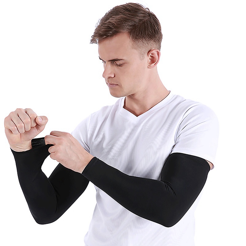 Athletic Sports Golf Cycling Running Football UV Sun Protection Arm Sleeve 